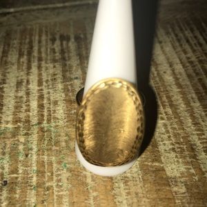 SOLD!!! 14k YG large oval brushed ring sz 9.5